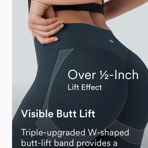 NWT 2 pairs Halara UltraSculpt 7/8 length leggings Black & Brown Size XL - Picture 7 of 7